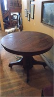 Antique round oak table