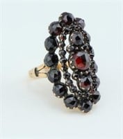 Victorian Garnet Ring.43 Stones.Size 7