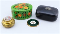 Group of Vintage Boxes.Micromosaic.Laquer