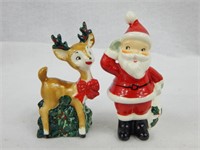 Lefton's Santa and Reindeer S&P