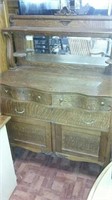 Large solid wood sideboard buffet