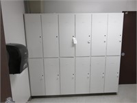 White Wood Locker Cabinet