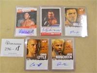 5 UFC Autograph Cards