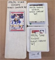 3 90/91 & 95/96 Almost Complete Hockey Card Sets