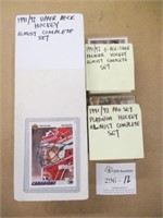 3 1991/92 Almost Complete Hockey Card Sets