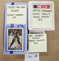 3 1991/92 Almost Complete Hockey Card Sets