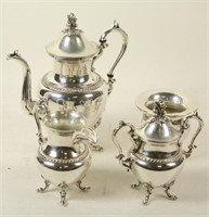 VINTAGE 4 PIECE FRENCH VINTAGE SILVER COFFEE SET
