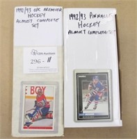 2 1992/93 Almost Complete Hockey Card Sets