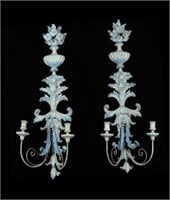 PAIR OF CARVED NEOCLASSICAL TASTE SCONCES