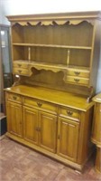 Open wooden china hutch