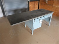 Blue Wood Desk