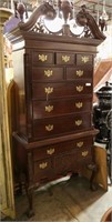 GEORGIAN STYLE MAHOGANY HIGHBOY ON BALL & CLAW FEE