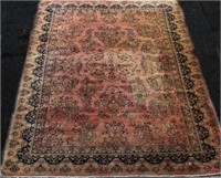 HAND WOVEN PERSIAN ROSE & BLUE RUG