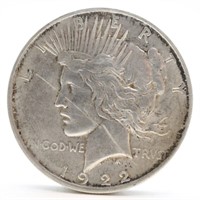 1922-P Peace Silver Dollar - F