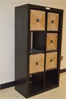 8 Cube Organizer Shelf -Espresso Finish