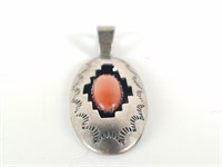 STERLING SILVER NATIVE AMERICAN PENDANT