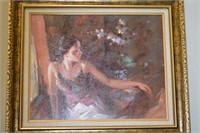 Framed Decorative Print of a Lady