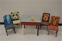Childs Animal Themed Table & Chairs