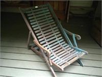 ANTIQUE FRENCH CRUISE SHIP DECK CHAIR