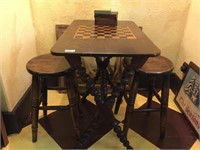 VICTORIAN BOBBIN REELS GAME TABLE WITH