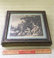 ANTIQUE FRAMED LARGE JEWEL BOX