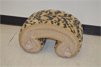 Animal Print Curved Footstool