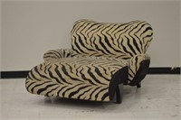 Zebra Tapestry Upholstered Oversized Lounge Chair