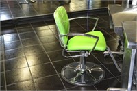 Salon Chairs, Lime and Chrome
