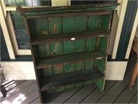 VICTORIAN DRESSER TOP PAINTED GREEN