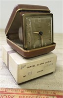 VINTAGE FLORN TRAVEL ALARM CLOCK -WORKING