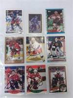 9 cartes de hockey signées 1 de Michel Goulet