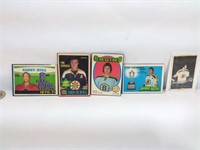 5 cartes de hockey de collection