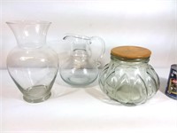 JYF- Pichet, bocal et vase en verre