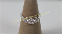 Sterling Silver 3 CZ Stone Ring