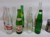 9 bouteilles de verre vintage: Christin,Sherbrooke