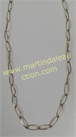Sterling Silver Gold Tone Oval Link Necklace