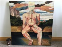 SIGNED NUDE OIL ON CANVAS