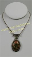 Sterling Sajen Peridot & Green Stone Necklace