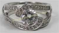 Sterling Silver Round CZ Ring