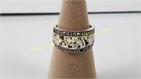 Sterling Silver Marcasite & CZ Lace Ring