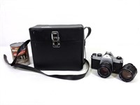 Caméra Pentax SP1000 avec objectif Asahi 105mm et