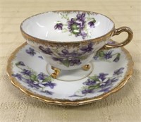 FOOTED PORCELAIN CUP & SAUCER