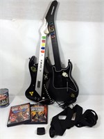 Lot Guitar Hero fonctionnel: 2 guitares + 3 jeux
