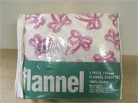 NEW 4PC FLANNEL SHEET SET- FULL SIZE
