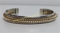 Sterling Silver Gold Plated Bracelet/Cuff