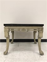 Ball & Claw foot occasional table with marble top