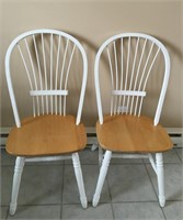 PAIR DINING CHAIRS- STURDY