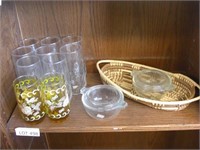 Lidded Pyrex Serving Dishes, Tumblers, Etc