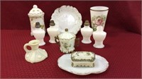 Lg. Group of Old Vintage Milkglass Including Salt