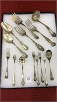 Group of Approx. 14 Ornate Silver Plate